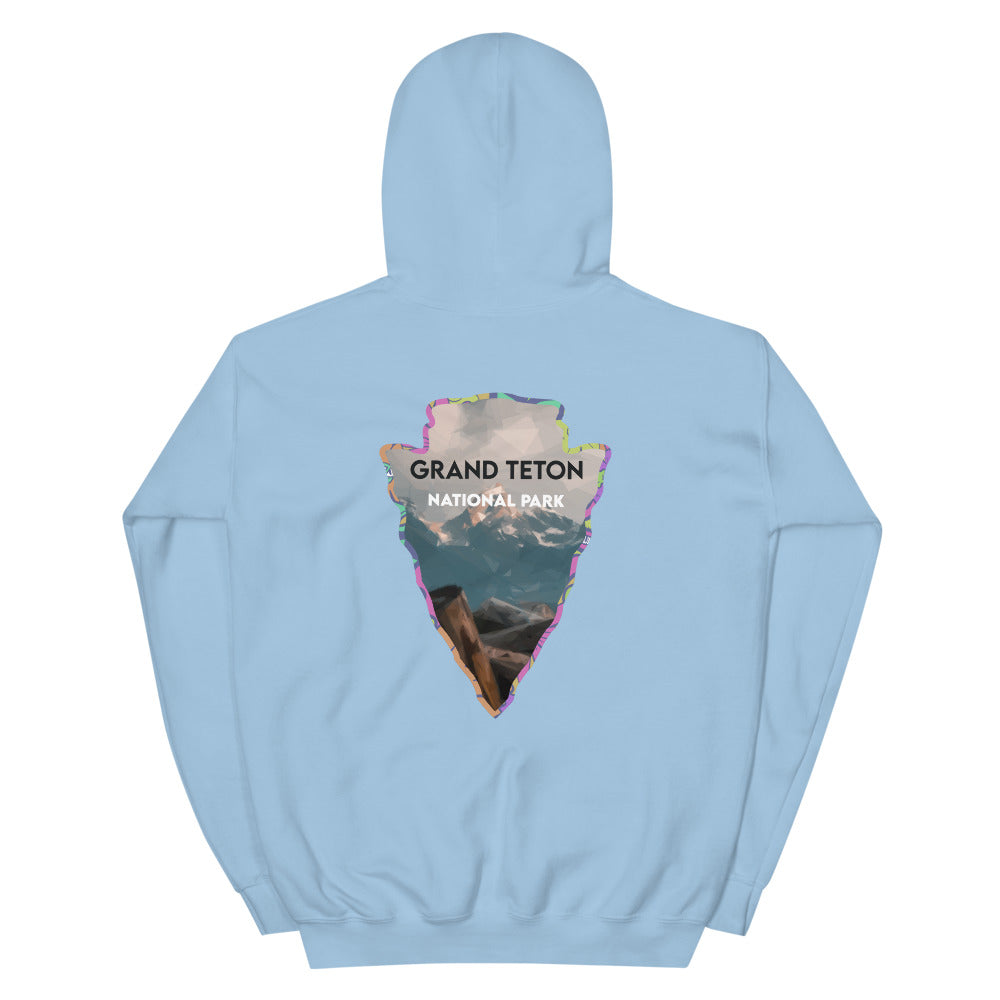 Grand Teton National Park Men's Hoodie - Established Line