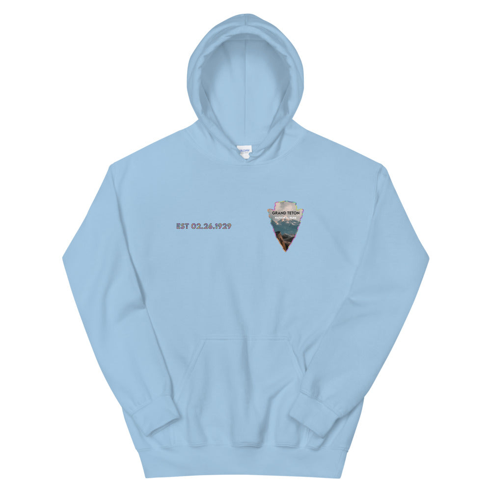 Grand Teton National Park Men's Hoodie - Established Line