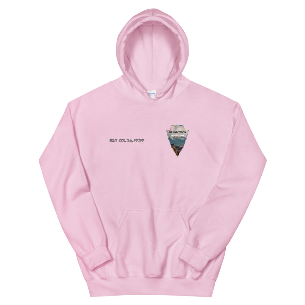 Grand Teton National Park Men's Hoodie - Established Line