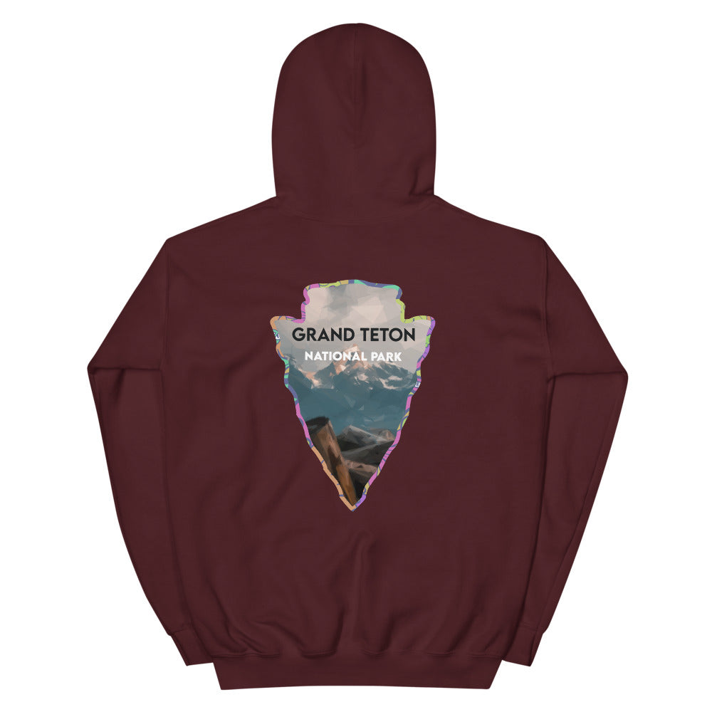 Grand Teton National Park Men's Hoodie - Established Line