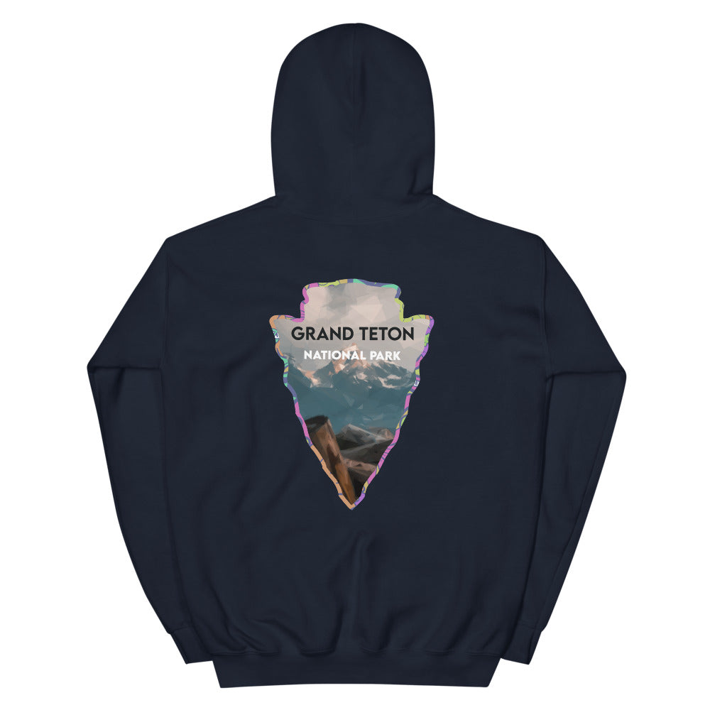 Grand Teton National Park Men's Hoodie - Established Line