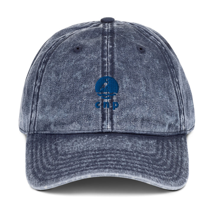 CNP Happy Blue Heron Dad Hat - Congaree National Park Embroidered Vintage Cap