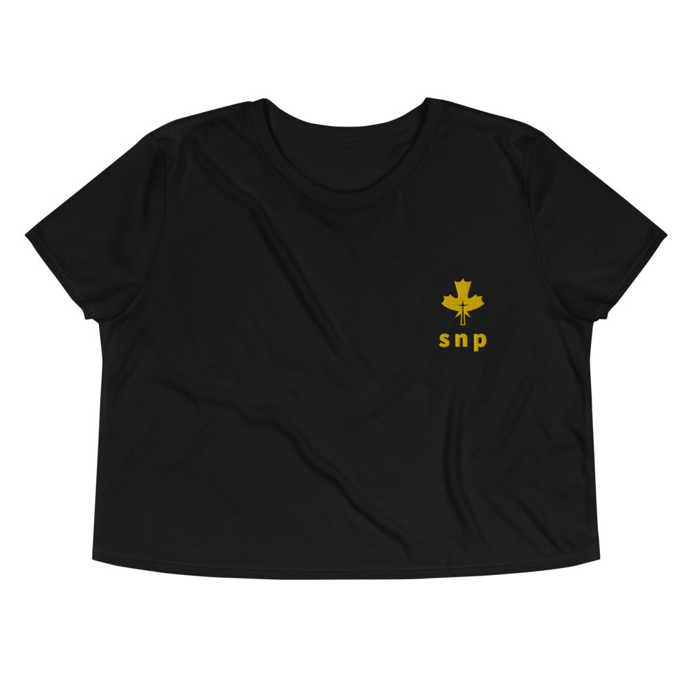 SNP Happy Leaf Crop Top - Shenandoah National Park Embroidered Crop Top