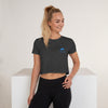 CLNP Happy Island Crop Top - Crater Lake National Park Embroidered Flowy Crop Top