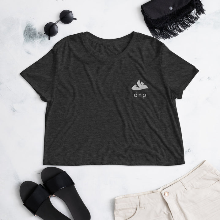 DNP Happy Mountain Crop Top - Denali National Park Embroidered Crop Top