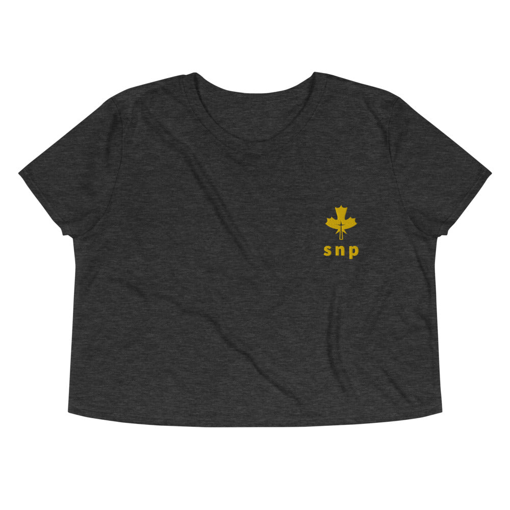 SNP Happy Leaf Crop Top - Shenandoah National Park Embroidered Crop Top