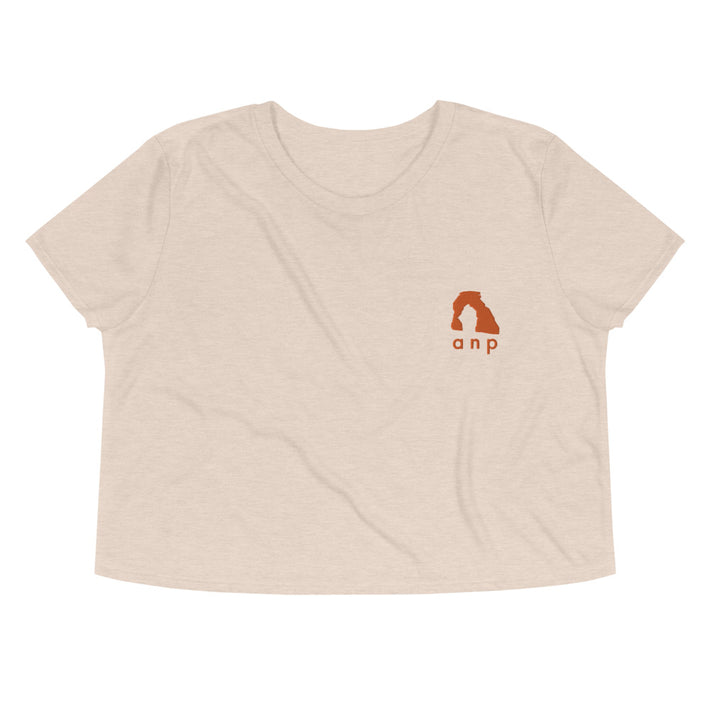 ANP Happy Arch Crop Top - Arches National Park Embroidered Flowy Crop Top