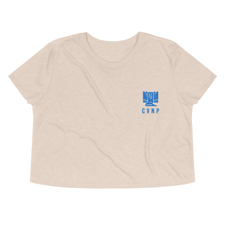 CVNP Happy Waterfall Crop Top - Cuyahoga Valley National Park Embroidered Crop Top