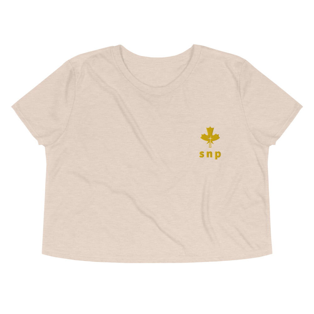 SNP Happy Leaf Crop Top - Shenandoah National Park Embroidered Crop Top