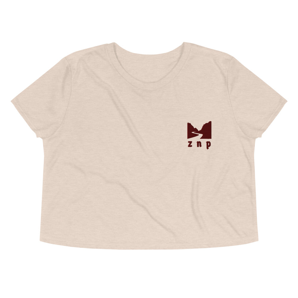 ZNP Happy Narrows Crop Top - Zion National Park Embroidered Crop Top