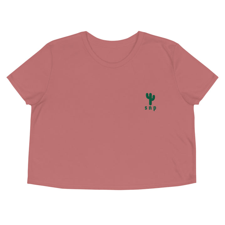 SNP Happy Cactus - Saguaro National Park Embroidered Crop Top
