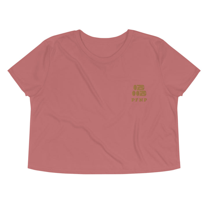 PFNP Happy Petrified Wood Crop Top - Petrified Forest National Park Embroidered Crop Top