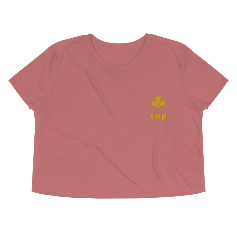 SNP Happy Leaf Crop Top - Shenandoah National Park Embroidered Crop Top