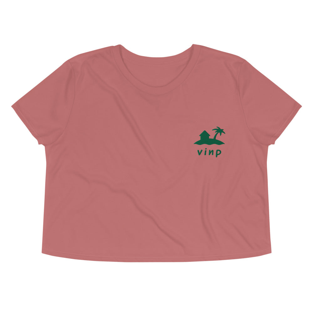 VINP Happy Island Crop Top - Virgin Islands National Park Embroidered Crop Top