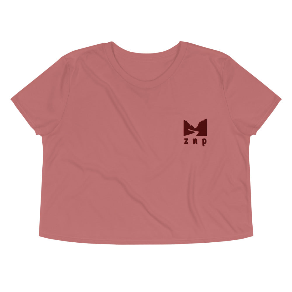 ZNP Happy Narrows Crop Top - Zion National Park Embroidered Crop Top